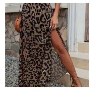 Leopard Print Maxi Skirt